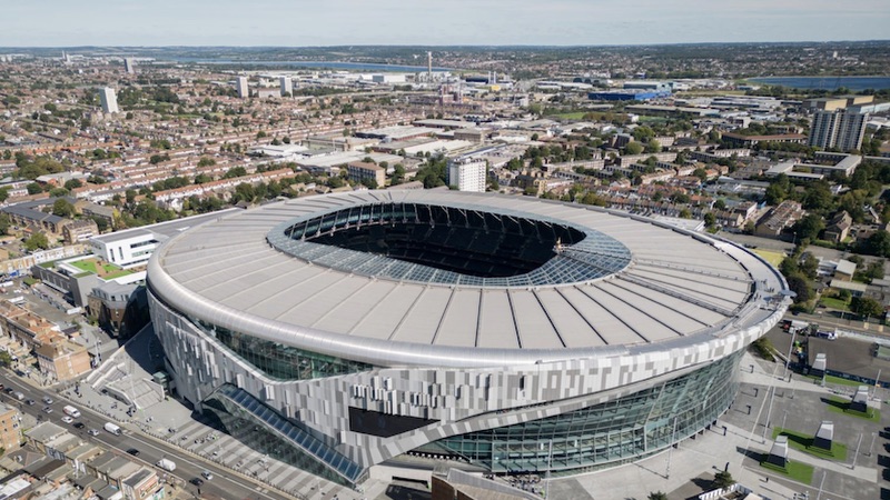 Sân nhà mới xây dựng của Tottenham cũng là một công trình ấn tượng